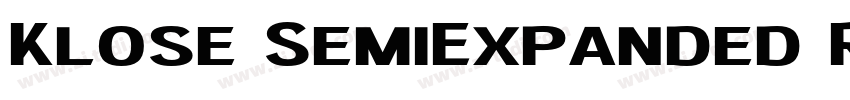 Klose SemiExpanded R字体转换